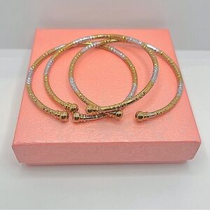 Silver/Gold hammered bangles 💋